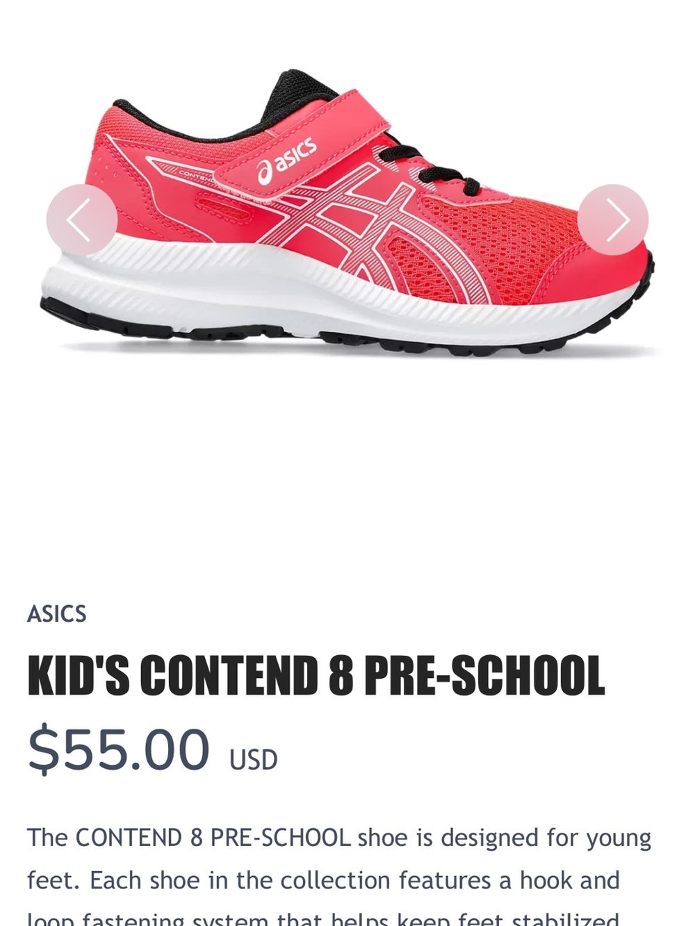 Asics Kids Contend 8 School Yard Running Shoes Size 10 - Picture 16 of 16
